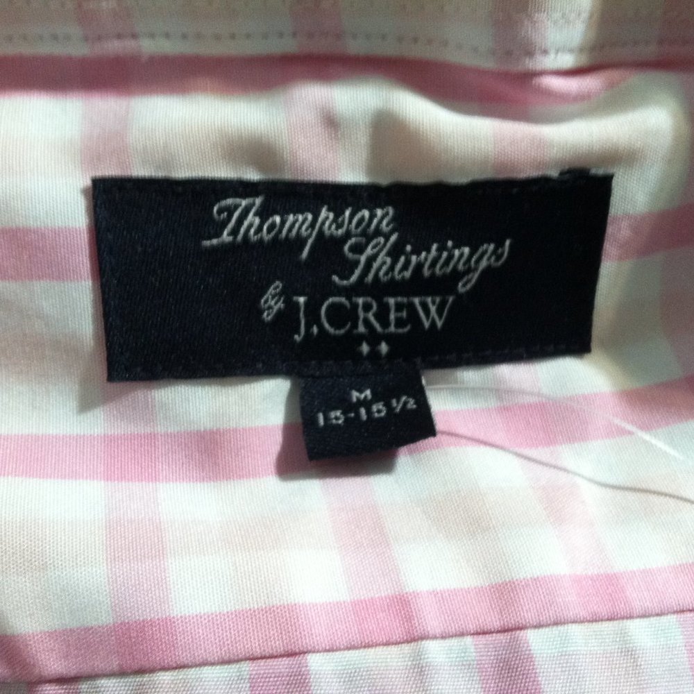 J.CREW MENS NEW PINK 100%COTTON DRESS SHIRT SIZE: M(15-15.5) - Picture 4 of 4